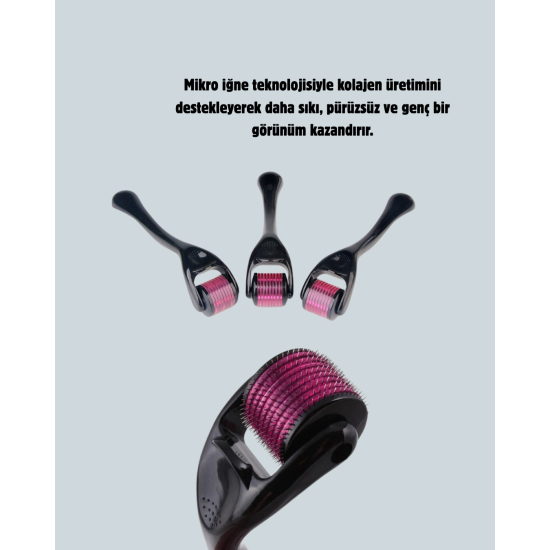 Titanyum Mikro İğneli Dermaroller 1 mm Kırışıklık ve Leke Karşıtı Titanyum Mikro İğneli Dermaroller 1 mm Kırışıklık ve Leke Karşıtı