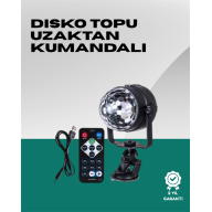 7 Farklı Aydınlatma Modu ve Ses Sensörlü Disko Topu Lambası