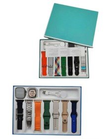 7 Kordonlu Unisex Akıllı Saat Çoklu Kordon Seçeneği Amoled Ekran