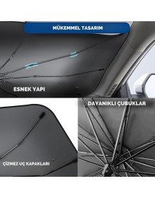 Renault Symbol, Dacia Sandero, Opel Corsa, Ford Ka, Peugeot 208 Uyumlu Oto Şemsiye