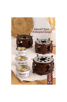 3 lü SET Dekoratif Metal Osmanlı Ocağı ve Reşo Yakıtı – Isıtmalı Sunum İçin Güvenli ve Şık Çözüm 3 lü SET Dekoratif Metal Osmanlı Ocağı ve Reşo Yakıtı – Isıtmalı Sunum İçin Güvenli ve Şık Çözüm