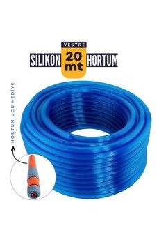 20 Metre Silikonlu Bahçe Hortumu Sulama Aparatı HEDİYELİ