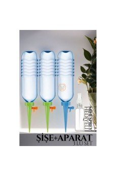 Çiçek Damlama Sulama Şişe Aparat Seti 3 Şişe