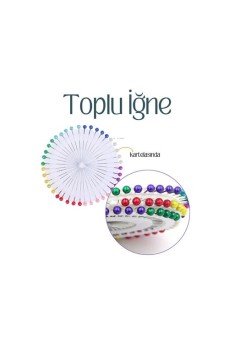 Renkli Başlı Toplu İğne 40 Adet