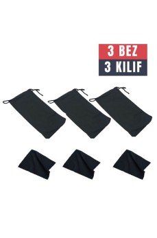 3 Adet Gözlük Kılıfı + Bez Seti