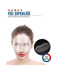 50 Adet Saç Kesimi Duş Makyaj Yüz Koruma Siperliği