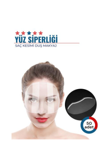 50 Adet Saç Kesimi Duş Makyaj Yüz Koruma Siperliği