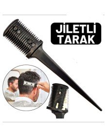Jiletli Kırık Saç Sakal Düzletme İnceltme Tarağı