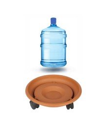 29 CM Çap Tekerlekli Damacana ve Tüp Altlığı KAHVE