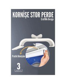 3 lü Kornişe Stor Perde Dönüştürücü – Perde Rayınızla Stor Perdeyi Buluşturmanın En Pratik Yolu