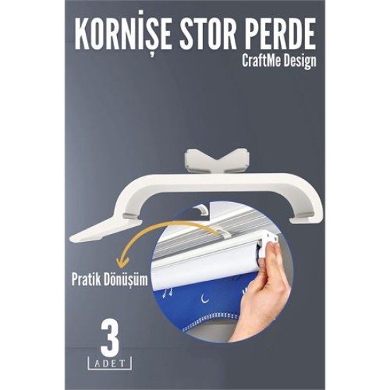 3 lü Kornişe Stor Perde Dönüştürücü – Perde Rayınızla Stor Perdeyi Buluşturmanın En Pratik Yolu 3 lü Kornişe Stor Perde Dönüştürücü – Perde Rayınızla Stor Perdeyi Buluşturmanın En Pratik Yolu