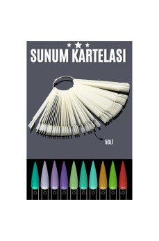 BEYAZ Protez Jel Tırnak Eğitim ve Sunum Kartelası