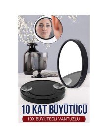 9 Cm 10X Büyüteçli Makyaj Aynası