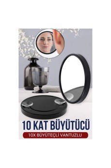 9 Cm 10X Büyüteçli Makyaj Aynası 9 Cm 10X Büyüteçli Makyaj Aynası
