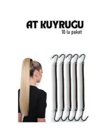 Kancalı At Kuyruğu Lastik Toka 10 ADET