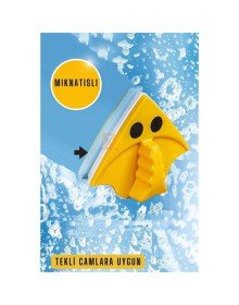 Mıknatıslı Çift Taraflı Cam Temizleyici