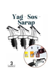 Şişe Tıpa Dağıtıcı Akış Seti 3'lü BiancoLilla Design Şişe Tıpa Dağıtıcı Akış Seti 3'lü BiancoLilla Design