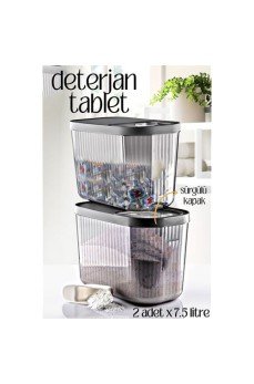 MultiBox Deterjan Tablet Kutusu Sürgülü Kapak 7.5 Litre 2 ADET