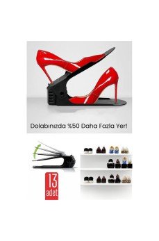 13'lü Ayakkabı Düzenleyici Set – Çift Katlı Tasarım | Dolap İçi Alan Tasarrufu | Ayarlanabilir Yükseklik