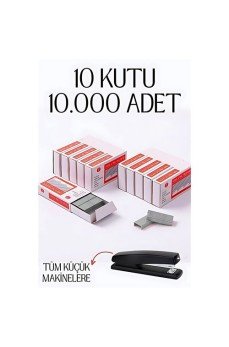 10 Kutu 10.000 Adet Küçük Zımba Teli