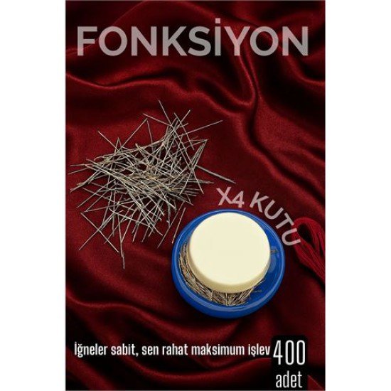 400'lü Süngerli Yuvarlak Kutulu Dikiş İğnesi – Pratik Saklama ve Kolay Kullanım