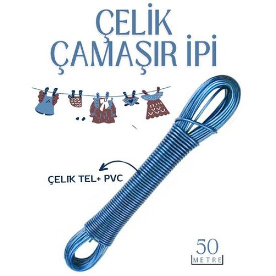 50 mt Çelik Çamaşır İpi 50 mt Çelik Çamaşır İpi