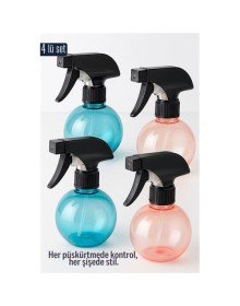 Boş Sprey Şişe 4 x 250 ml 4 ADET 250 ml Renkli Sprey Şişe – 4’lü Çok Amaçlı Set