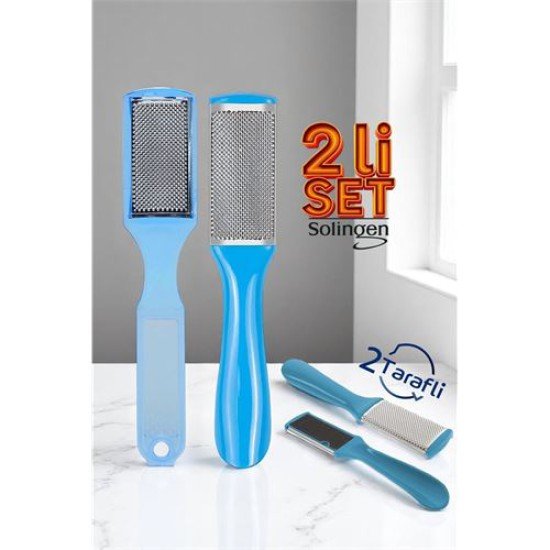 Topuk Törpüsü - Topuk Rendesi 2 li Set 2 Yüzeyli Solingen Professional Topuk Törpüsü - Topuk Rendesi 2 li Set 2 Yüzeyli Solingen Professional