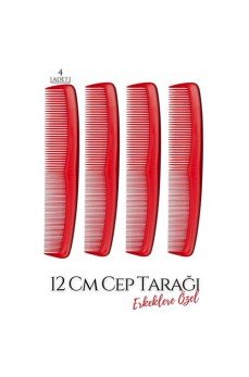 12 Cm Erkek Cep Tarağı 4 ADET