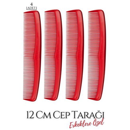 12 Cm Erkek Cep Tarağı 4 ADET 12 Cm Erkek Cep Tarağı 4 ADET