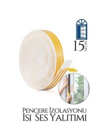 Pencere Ses Isı Yalıtım Sünger Bant 15 METRE