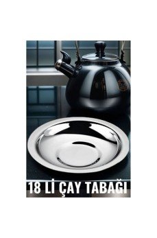 18 li Metal Çay Tabağı Veneta Design Seti