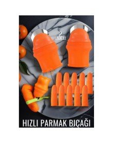 Hızlı Parmak Bıçağı Başparmak Sebze Kesici 2 li set