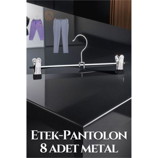 Metal Etek Pantolon Askısı - Mandallı Etek Askısı Pantolon Askısı 8 Adet Metal Etek Pantolon Askısı - Mandallı Etek Askısı Pantolon Askısı 8 Adet