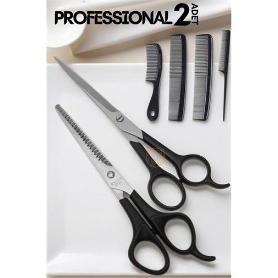 Berber Makas Ara Makas Seti Profesyonel 6.5 inç Çelik Berber Makas Ara Makas Seti Profesyonel 6.5 inç Çelik