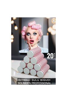 Isıtmalı Sulu Bigudi 2.5 cm 20 Adet Solingen Professional