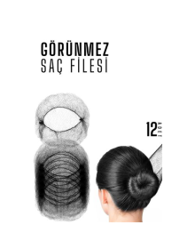 SİYAH Saç Filesi Görünmez 12 ADET