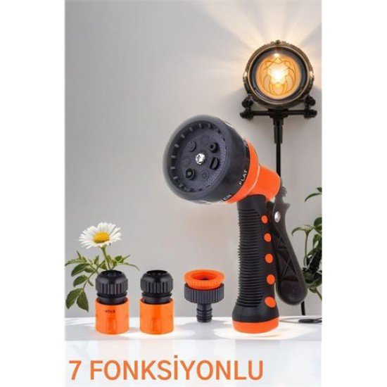 Sulama Tabancası Seti 7 FONKSİYON 3 Aparatlı Sulama Tabancası Seti 7 FONKSİYON 3 Aparatlı