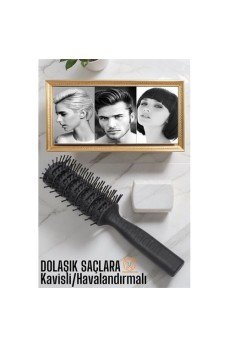 Nano Dolaşık Saç Tarağı Kavisli Havalandırmalı