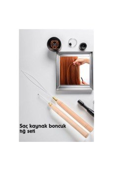 Saç Boncuk Uzatma Keratin Tığı Misina Seti Saç Boncuk Uzatma Keratin Tığı Misina Seti