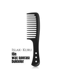 Bukleli Saç Fön Wax Sonrası Tarak Karbon Nano Absolute Professional