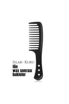 Bukleli Saç Fön Wax Sonrası Tarak Karbon Nano Absolute Professional