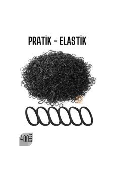Pratik Saç Lastik Toka 400 ADET SİYAH