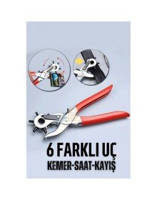 Kemer Delici Pense 6 Uçlu Saat Kayış Kemer Delme Pensesi