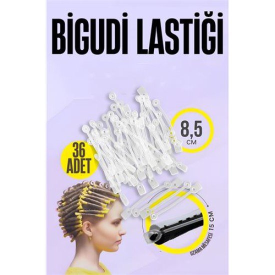 Bigudi Lastiği Perma Lastikleri 36 ADET Bigudi Lastiği Perma Lastikleri 36 ADET