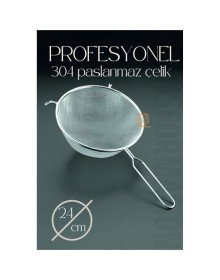 24 Cm Süzgeç 304 Paslanmaz Çelik