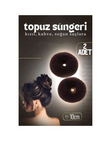 Kahve Saç Topuz Süngeri 2 ADET 10 CM Çap 4 cm Kalınlık