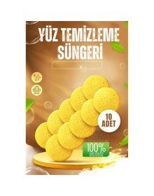 Makyaj Temizlik Pedi Cilt Temizlik Süngeri Doğal Selülöz 10 ADET