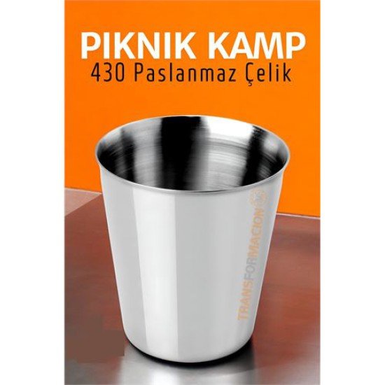 Paslanmaz Çelik Bardak – Kamp, Piknik ve Mutfak İçin Dayanıklı Metal Bardak 719313