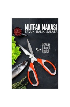 Mutfak Makası - Tavuk Kesme Makası Balık Temizleme Makası Salata Hazırlama Makası